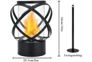 JHY DESIGN 24cm Biochimenea de sobremesa