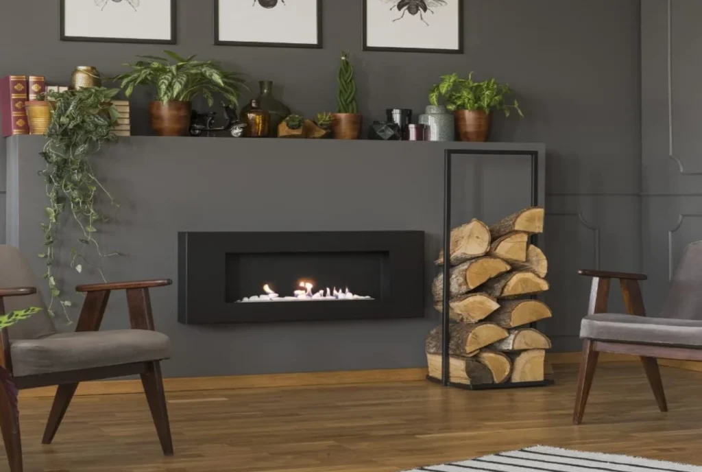 Kratki Bio-Chimenea Etanol Negro certificado TÜV